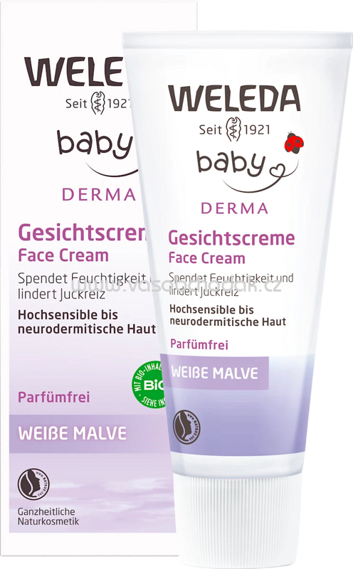 WELEDA baby Gesichtscreme Derma Weiße Malve, 50 ml WELEDA baby Gesichtscreme Derma Weiße Malve, 50 ml