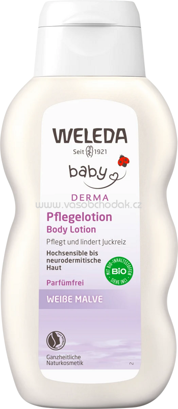 Weleda Baby Derma Pflegelotin Weiße Malve, 200 ml Weleda Baby Derma Pflegelotin Weiße Malve, 200 ml