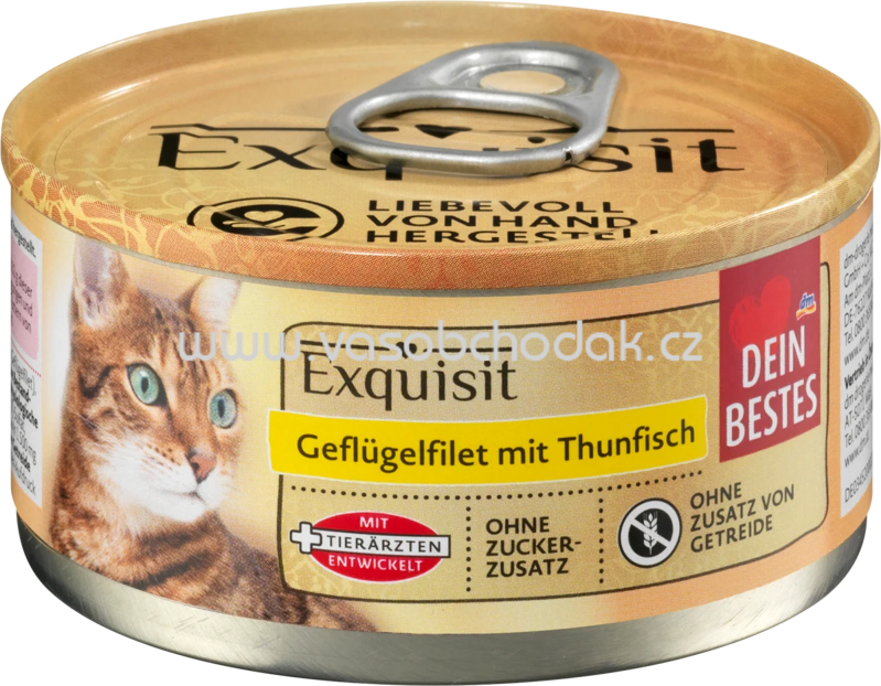 Dein Bestes Nassfutter Katze Exquisit Geflügelfilet mit Thunfisch, 70g Dein Bestes Nassfutter Katze Exquisit Geflügelfilet mit Thunfisch, 70g