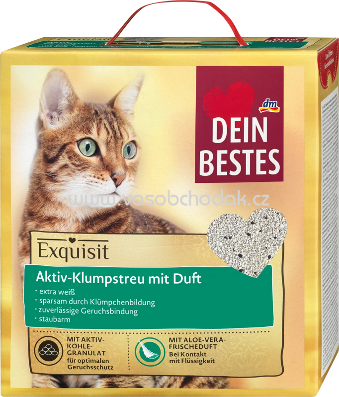 Dein Bestes Exquisit Aktiv Klumpstreu mit Duft Aloe Vera, 6l Dein Bestes Exquisit Aktiv Klumpstreu mit Duft Aloe Vera, 6l