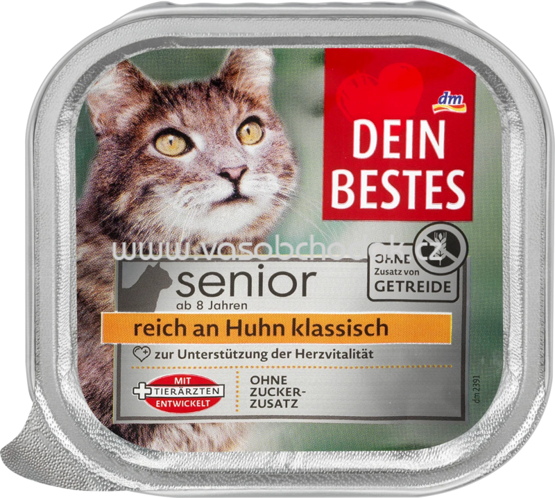 Dein Bestes Nassfutter Katze reich an Huhn klassisch, Senior, 100g Dein Bestes Nassfutter Katze reich an Huhn klassisch, Senior, 100g