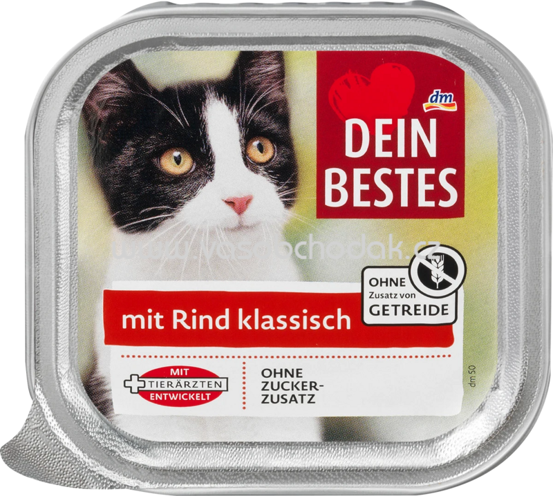 Dein Bestes Nassfutter Katze mit Rind klassisch, 100g