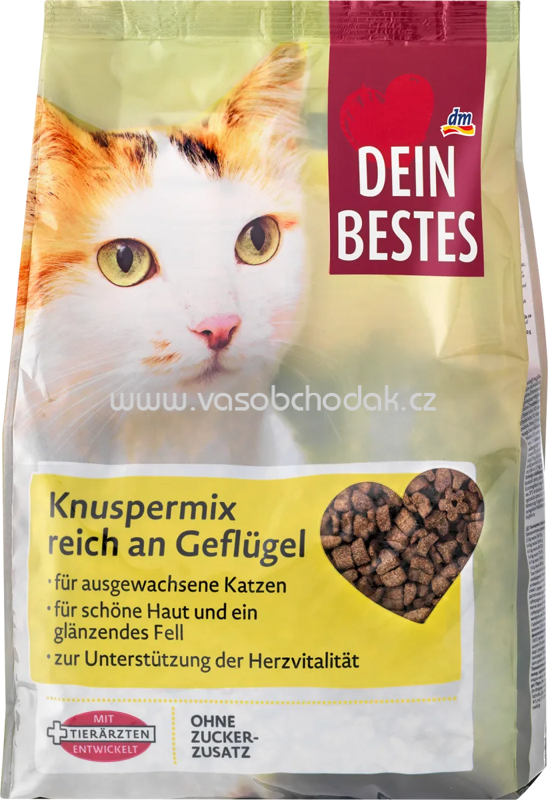 Dein Bestes Trockenfutter Katze Knuspermix reich an Geflügel, 1 kg Dein Bestes Trockenfutter Katze Knuspermix reich an Geflügel, 1 kg