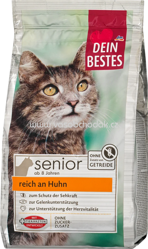 Dein Bestes Trockenfutter Katze Senior reich an Huhn, 750g Dein Bestes Trockenfutter Katze Senior reich an Huhn, 750g