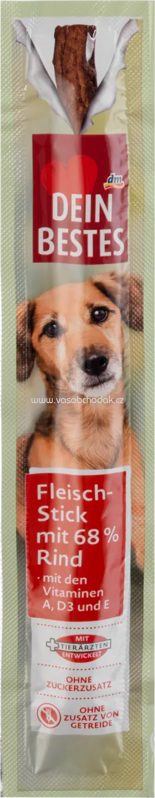 Dein Bestes Fleischstick mit 68% Rind, 12g Dein Bestes Fleischstick mit 68% Rind, 12g