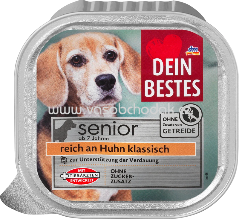 Dein Bestes Nassfutter Hund Senior reich an Huhn klassisch, 150g