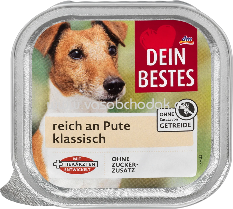 Dein Bestes Nassfutter Hund reich an Pute klassisch, 150g