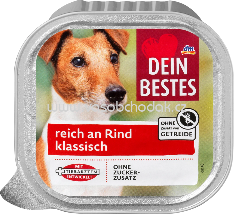 Dein Bestes Nassfutter Hund reich an Rind klassisch, 150g Dein Bestes Nassfutter Hund reich an Rind klassisch, 150g