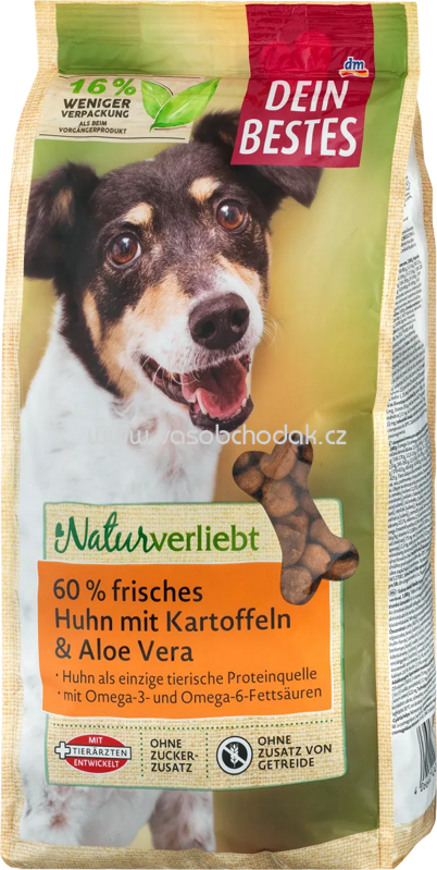 Dein Bestes Trockenfutter Hund Naturverliebt 60% frisches Huhn mit Kartoffeln & Aloe Vera, 1 kg