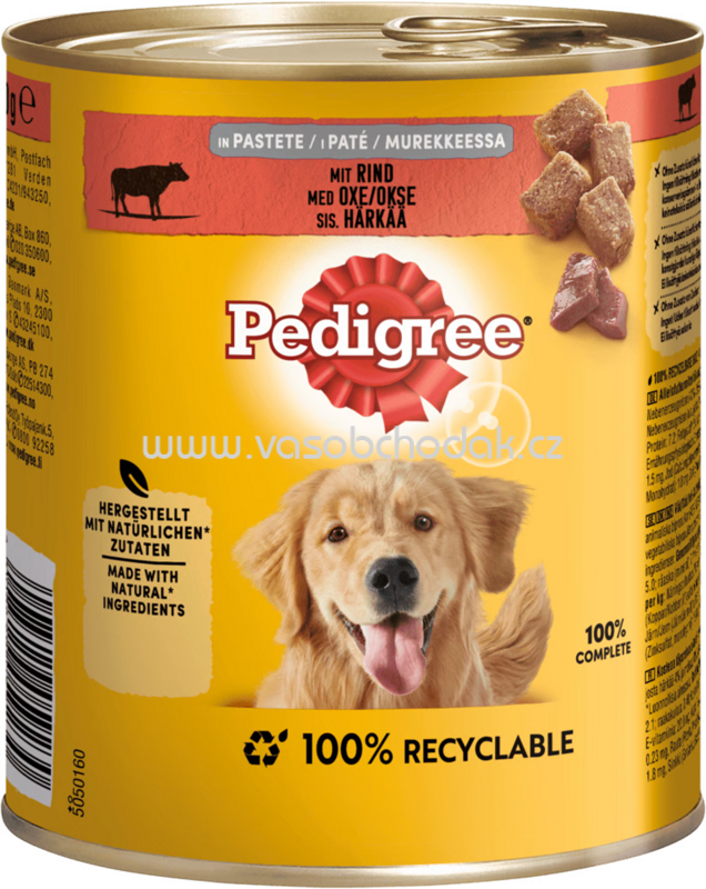 Pedigree mit Rind in Pastete, 800g