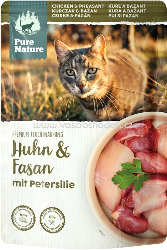 Pure Nature Katzen Nassfutter Adult Huhn & Fasen, 85g Pure Nature Katzen Nassfutter Adult Huhn & Fasen, 85g