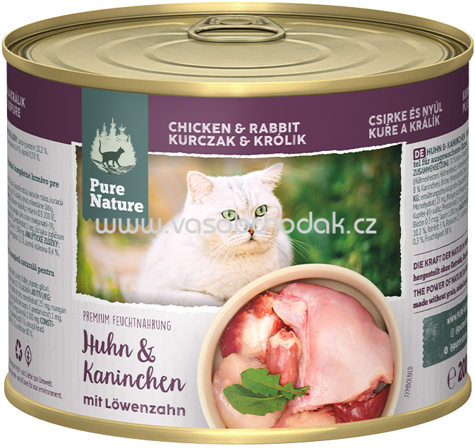 Pure Nature Katzen Nassfutter Adult Huhn & Kaninchen, 200g Pure Nature Katzen Nassfutter Adult Huhn & Kaninchen, 200g