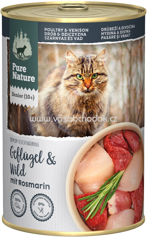 Pure Nature Katzen Nassfutter Senior 10+ Geflügel & Wild, 400g Pure Nature Katzen Nassfutter Senior 10+ Geflügel & Wild, 400g
