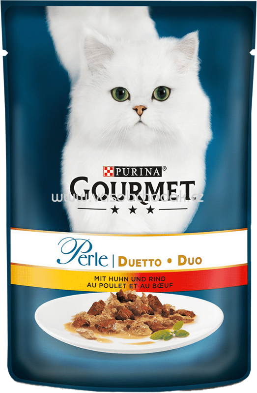 Purina Gourmet Perle Duetto mit Huhn und Rind, 85g Purina Gourmet Perle Duetto mit Huhn und Rind, 85g