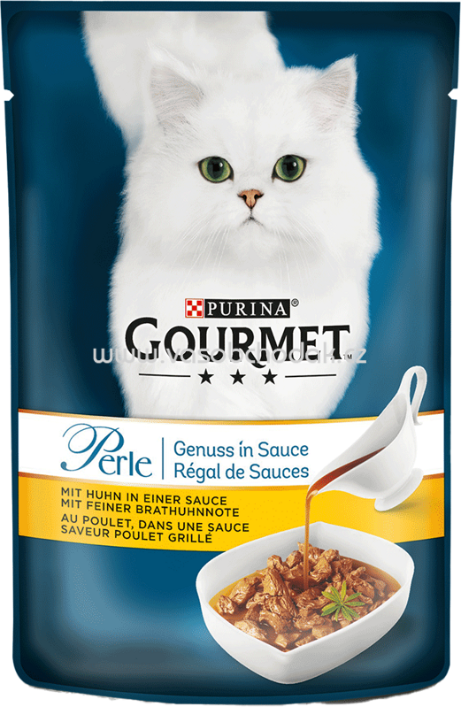 Purina Gourmet Perle Genuss in Sauce mit Huhn in einer Sauce mit feiner Brathuhnnote, 85g Purina Gourmet Perle Genuss in Sauce mit Huhn in einer Sauce mit feiner Brathuhnnote, 85g