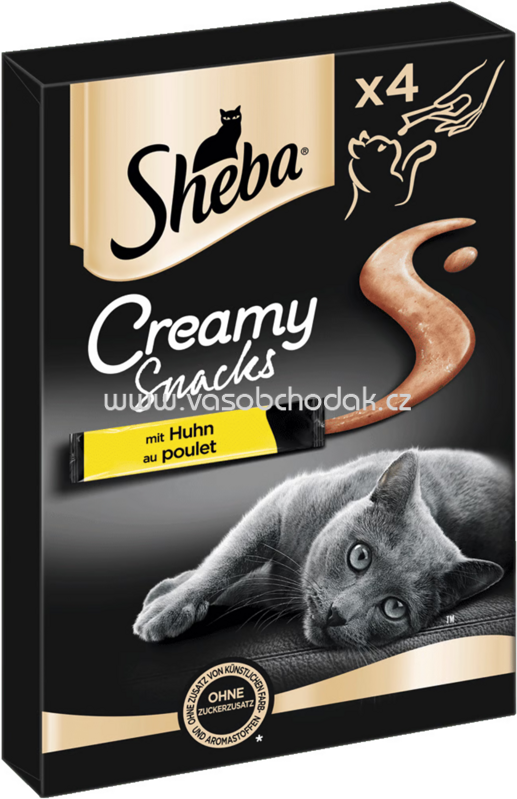 Sheba Creamy Snacks mit Huhn, 4x12g