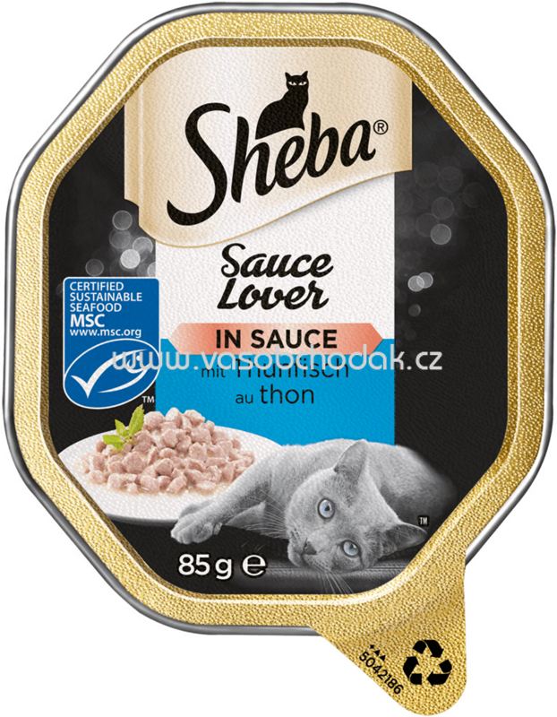 Sheba Schale Sauce Lover in Sauce mit Thunfisch, 85g