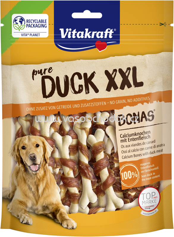 Vitakraft DUCK BONAS XXL Calciumknochen mit Entenfleisch, 200g Vitakraft DUCK BONAS XXL Calciumknochen mit Entenfleisch, 200g