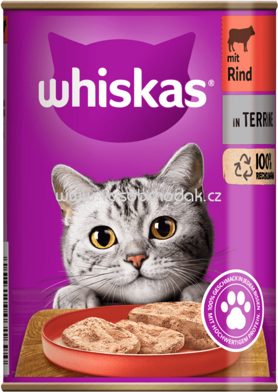 Whiskas Dose mit Rind in Terrine, 12x400g