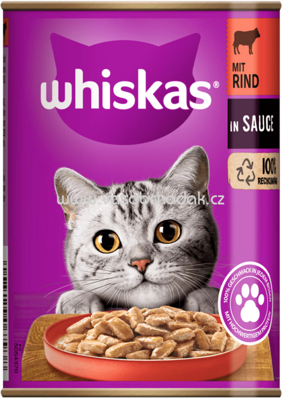 Whiskas Dose mit Rind und Leber in Sauce, 12x400g