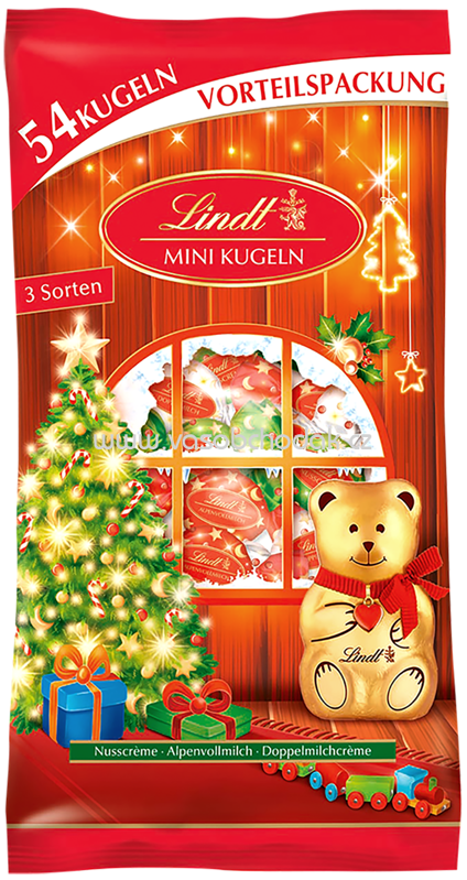 Lindt Teddy Mini Kugeln Mischung, 54 Kugeln, 268g