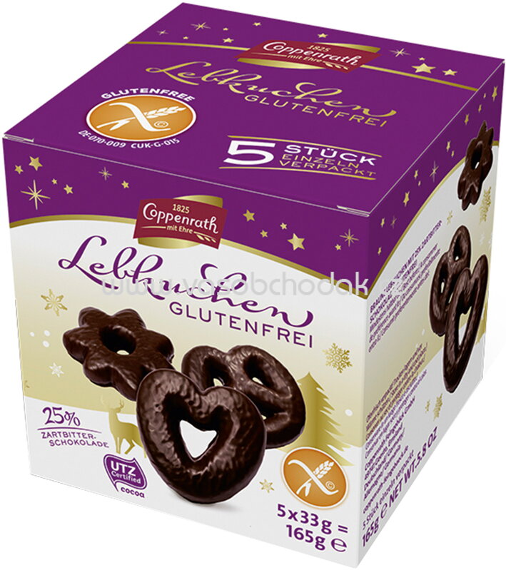 Coppenrath Glutenfrei Lebkuchen, 5x33g, 165g