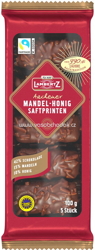 Lambertz Aachener Mandel-Honig Saftprinten, 100g Lambertz Aachener Mandel-Honig Saftprinten, 100g