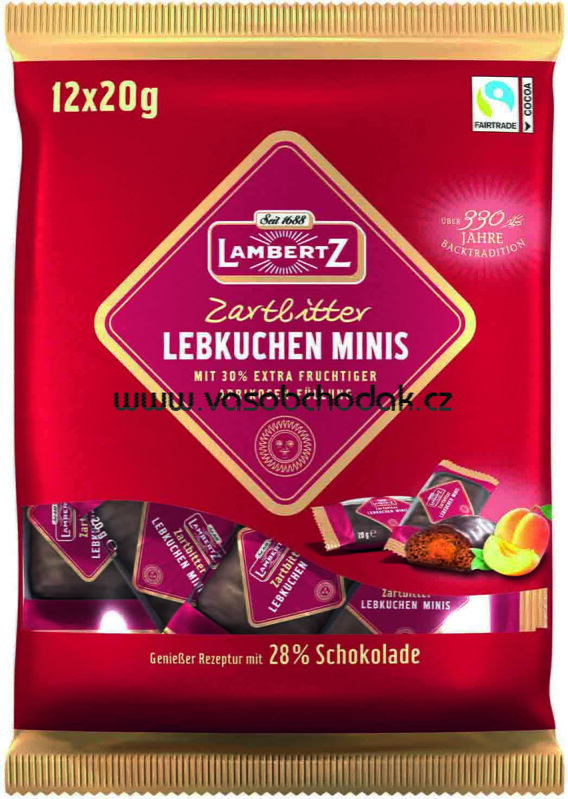 Lambertz Lebkuchen Minis Zartbitter, 240g Lambertz Lebkuchen Minis Zartbitter, 240g