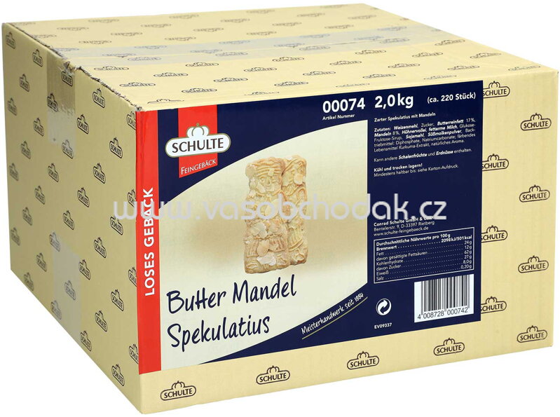 Schulte Butter-Mandel Spekulatius, 2 kg Schulte Butter-Mandel Spekulatius, 2 kg