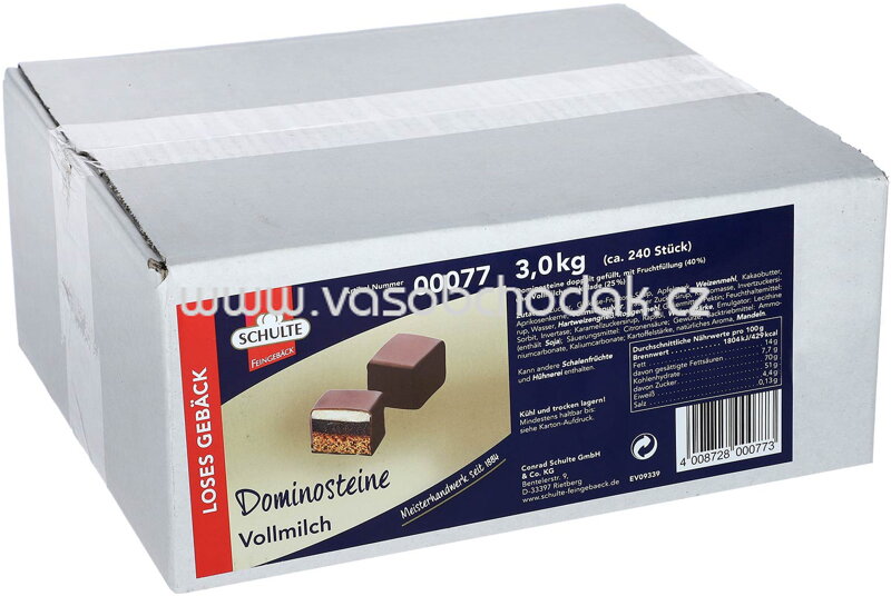 Schulte Dominosteine Vollmilch, 3 kg Schulte Dominosteine Vollmilch, 3 kg
