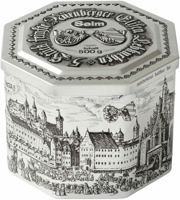 Haeberlein-Metzger Nürnberger Elisen-Lebkuchen Silberdose, 500g Haeberlein-Metzger Nürnberger Elisen-Lebkuchen Silberdose, 500g