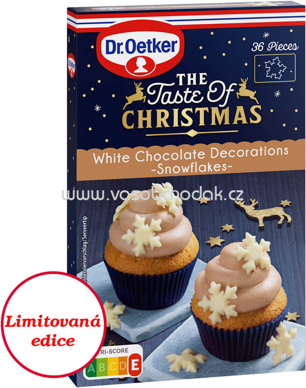 Dr.Oetker White Chocolate Decorations Snowflakes, 38g Dr.Oetker White Chocolate Decorations Snowflakes, 38g