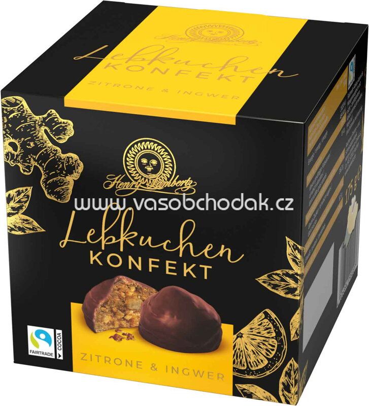 Henry Lambertz Lebkuchenkonfekt Zitrone & Ingwer, 175g Henry Lambertz Lebkuchenkonfekt Zitrone & Ingwer, 175g