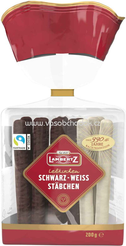 Lambertz Lebkuchen Stäbchen Schwarz-Weiß, 200g Lambertz Lebkuchen Stäbchen Schwarz-Weiß, 200g