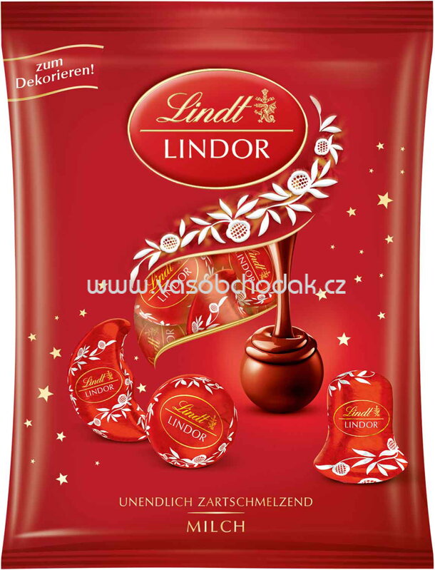 Lindt Lindor Milch zum Dekorien Beutel, 100g