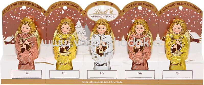 Lindt Mini-Engel Metallic perforiert, 5x10g