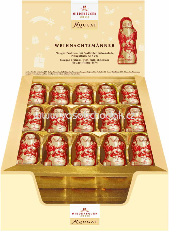 Niederegger Nougat Weihnachtsmänner, 75x12,5g, 937,5g