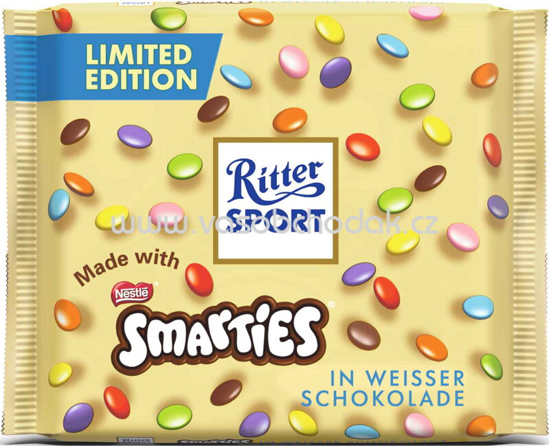 Ritter Sport Smarties Weisse Schokolade, 100g