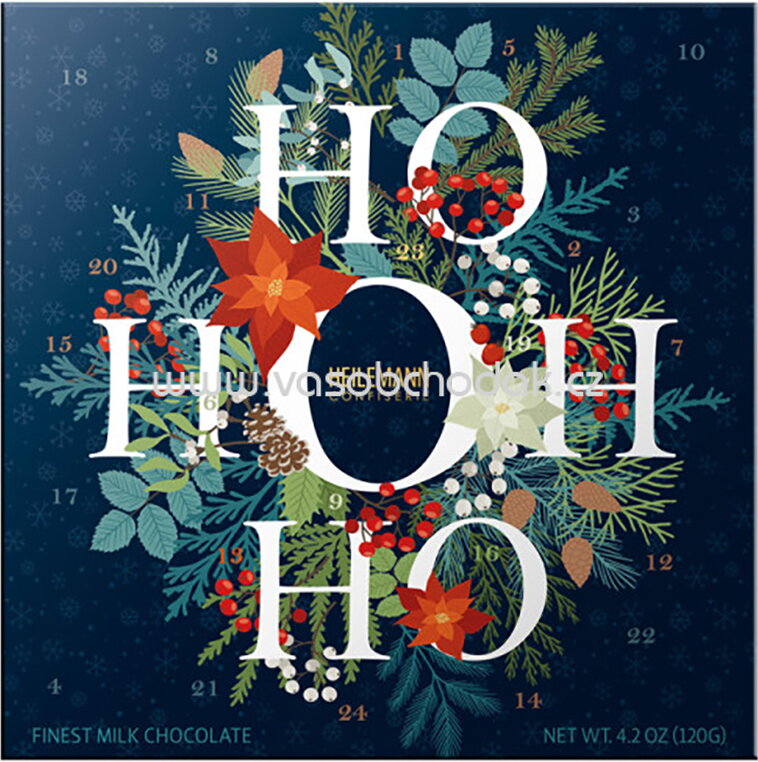 Heilemann Tisch Adventskalender Täfelchen HO HO HO, 120g