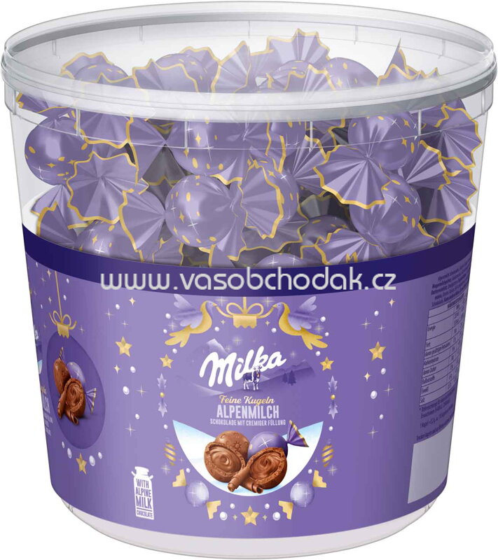 Milka Feine Kugeln Alpenmilch 100 St, 900g