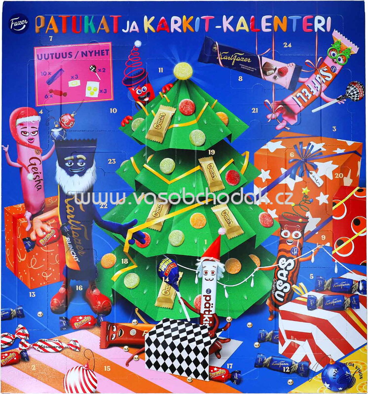 Fazer Patukat ja Karkit Adventskalender, 415g