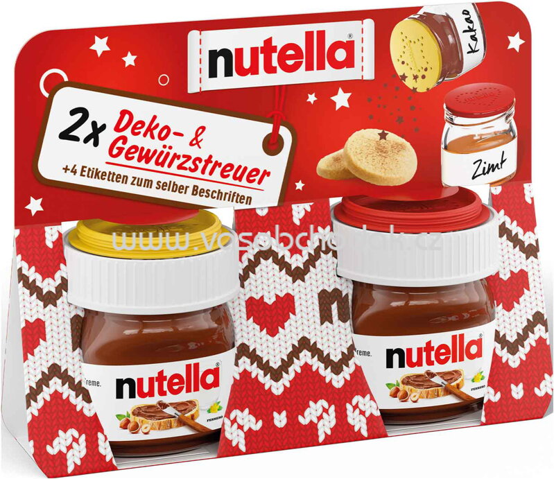 Ferrero Nutella Deko- & Gewürzstreuer 2x30g, 60g Ferrero Nutella Deko- & Gewürzstreuer 2x30g, 60g