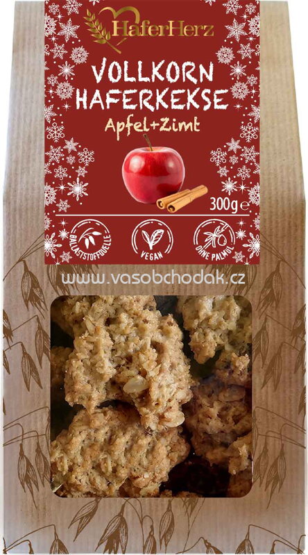 HaferHerz Vollkorn Haferkekse Apfel-Zimt, 300g HaferHerz Vollkorn Haferkekse Apfel-Zimt, 300g