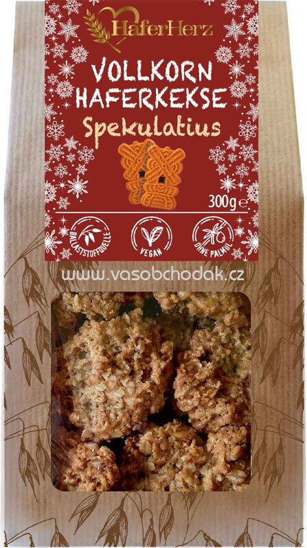 HaferHerz Vollkorn Haferkekse Spekulatius, 300g HaferHerz Vollkorn Haferkekse Spekulatius, 300g