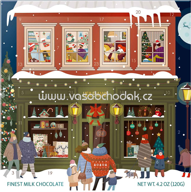 Heilemann Tisch Adventskalender Weihnachtshaus, 120g