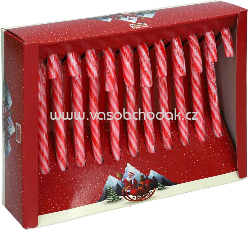 Holland Foodz Zuckerstangen 12cm rot-weiß, 12 St, 144g Holland Foodz Zuckerstangen 12cm rot-weiß, 12 St, 144g