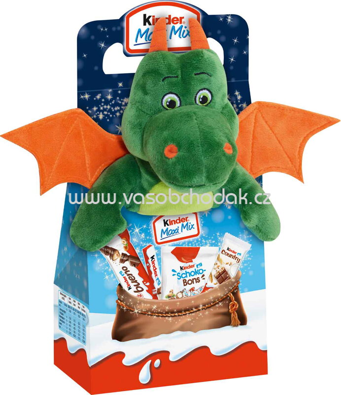 Kinder Maxi Mix Plüschtier Luka Loderflügel, 133g