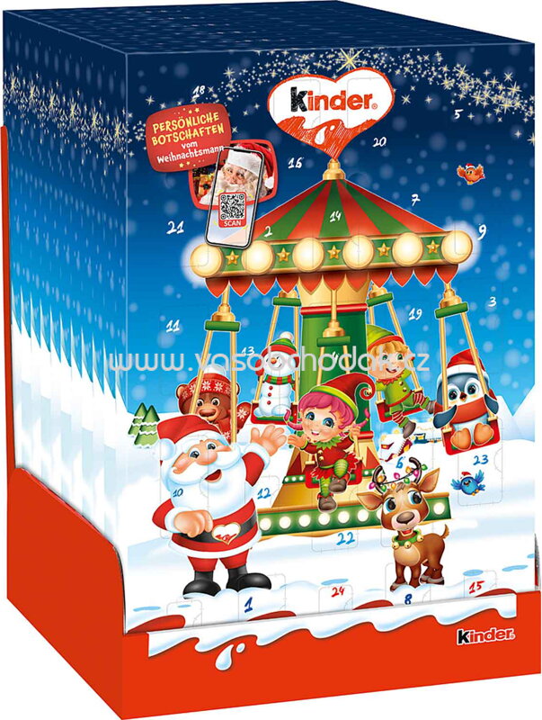 Kinder Mix Adventskalender, 151g (Santa u kolotoče)