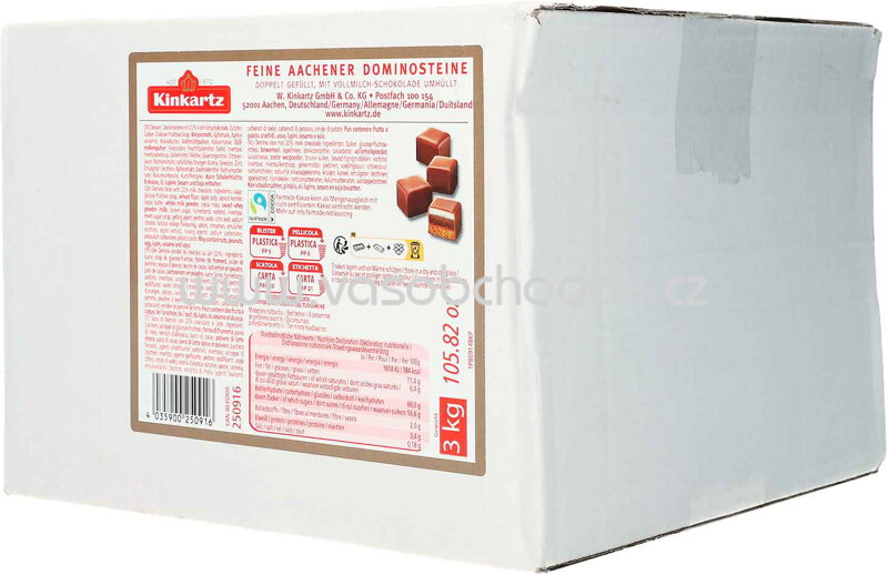 Kinkartz Feine Aachener Dominosteine Vollmilch, 3 kg