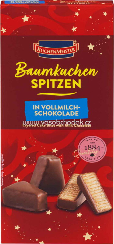 KuchenMeister Baumkuchen Spitzen Vollmilch, 130g KuchenMeister Baumkuchen Spitzen Vollmilch, 130g